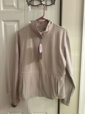 Avalanche Beige Full Zip Activewear Track Jacket Size S NWT
